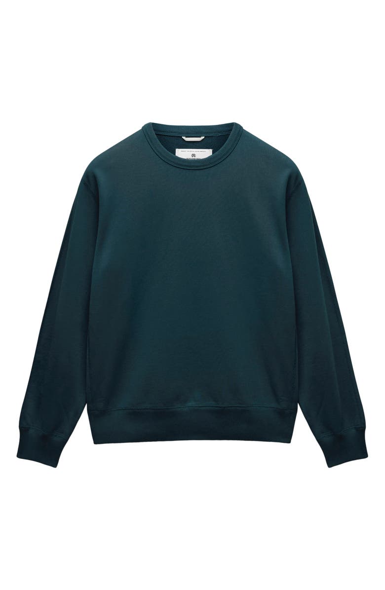 Reigning Champ Midweight Terry Standard Crewneck Sweatshirt, Alternate, color, Atlantic
