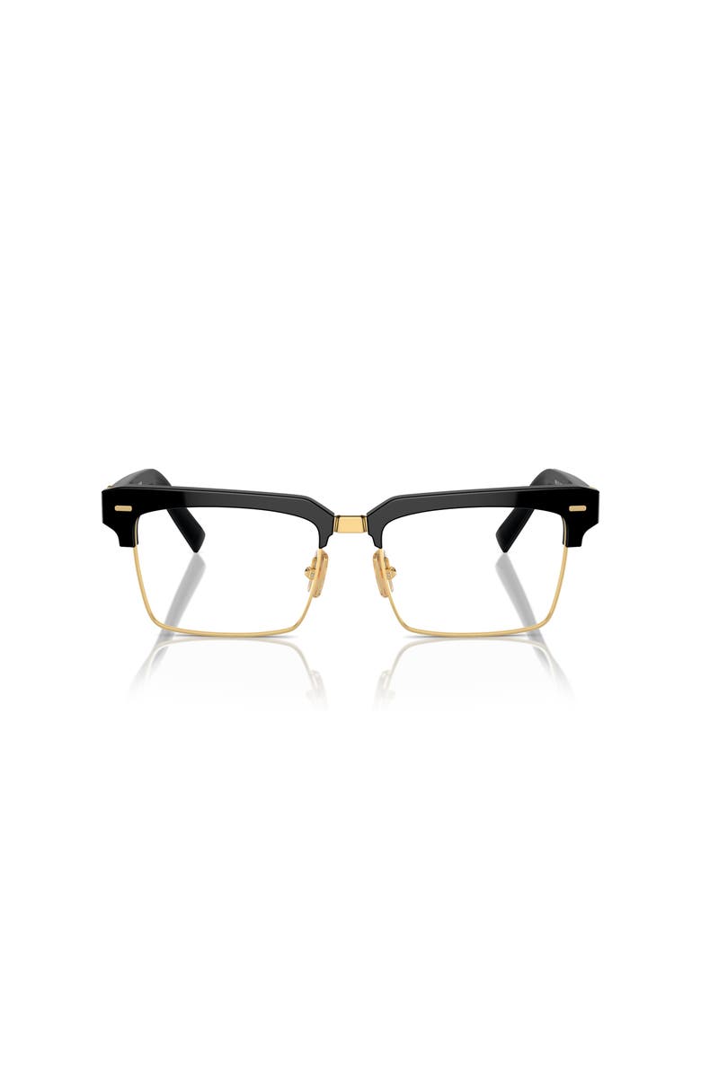 Miu Miu 54mm Rectangle optical glasses, Alternate, color, Black