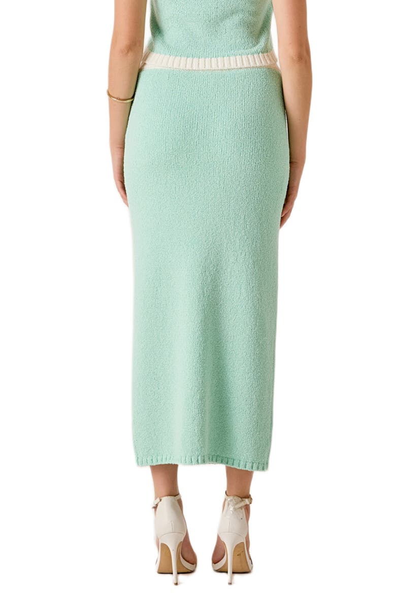 Knit Maxi Skirt, Alternate, color, MINT COMBO