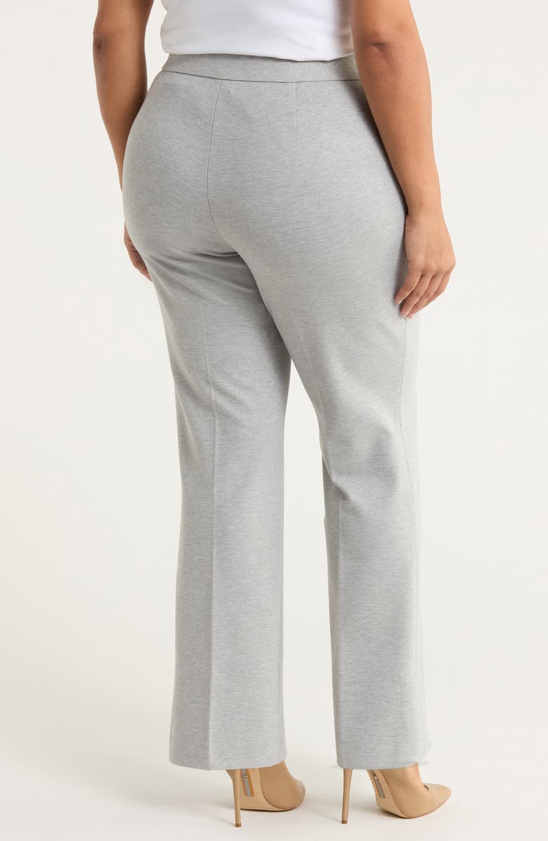 Anne Klein High Waist Bootcut Pull-On Pants, Alternate, color, Light Heather Grey