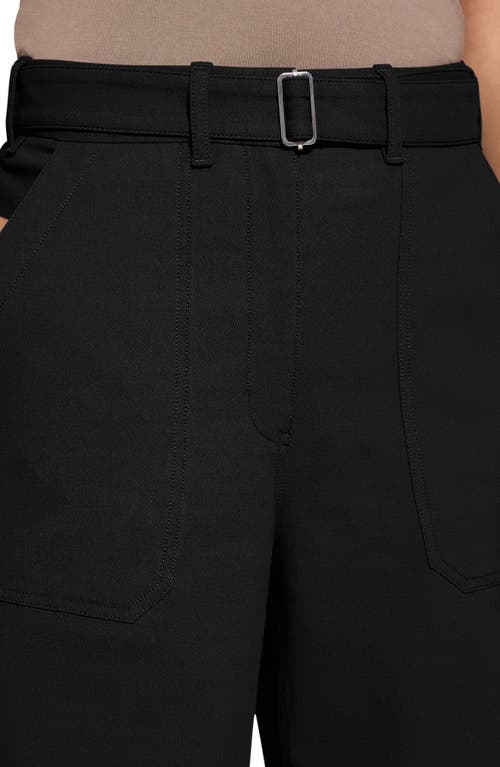 Theory Cotton Blend Utility Pants In Black
