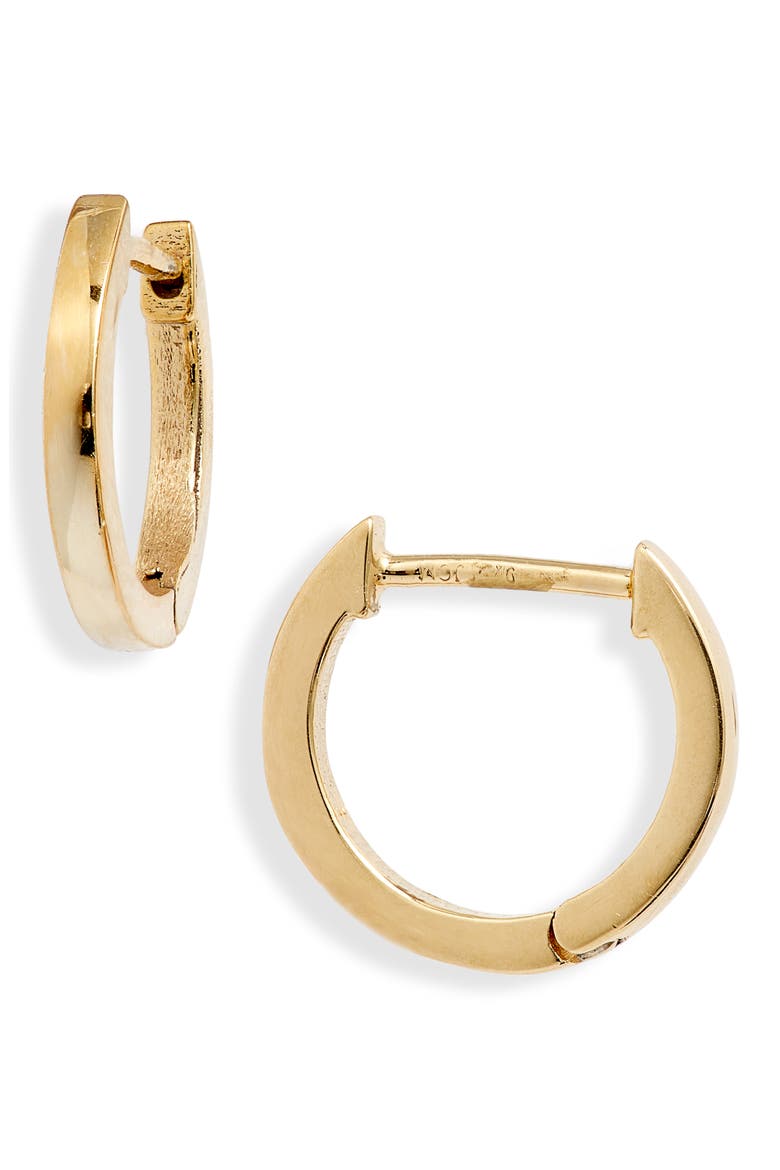 Grace Huggie Hoop Earrings, Main, color, YELLOW VERMEIL