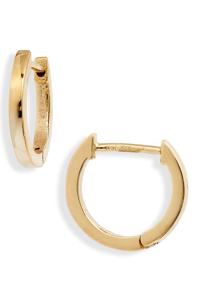 Jennifer Zeuner Grace Huggie Hoop Earrings, Main, color, Yellow Vermeil