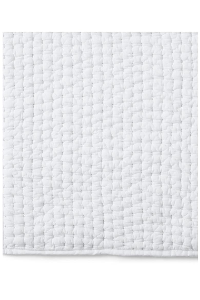 Seed Stitch Quilted Pillow Sham, Alternate, color, White