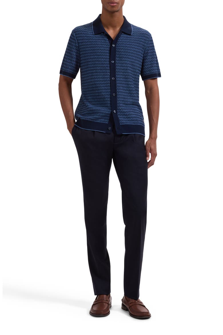 Short Sleeve Cardigan, Alternate, color, NAVY