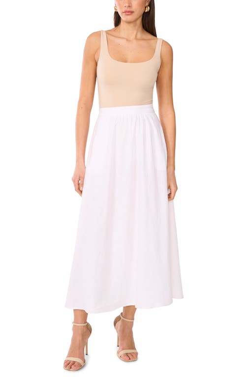 Vince Camuto Linen Blend Maxi Skirt In Ultra White