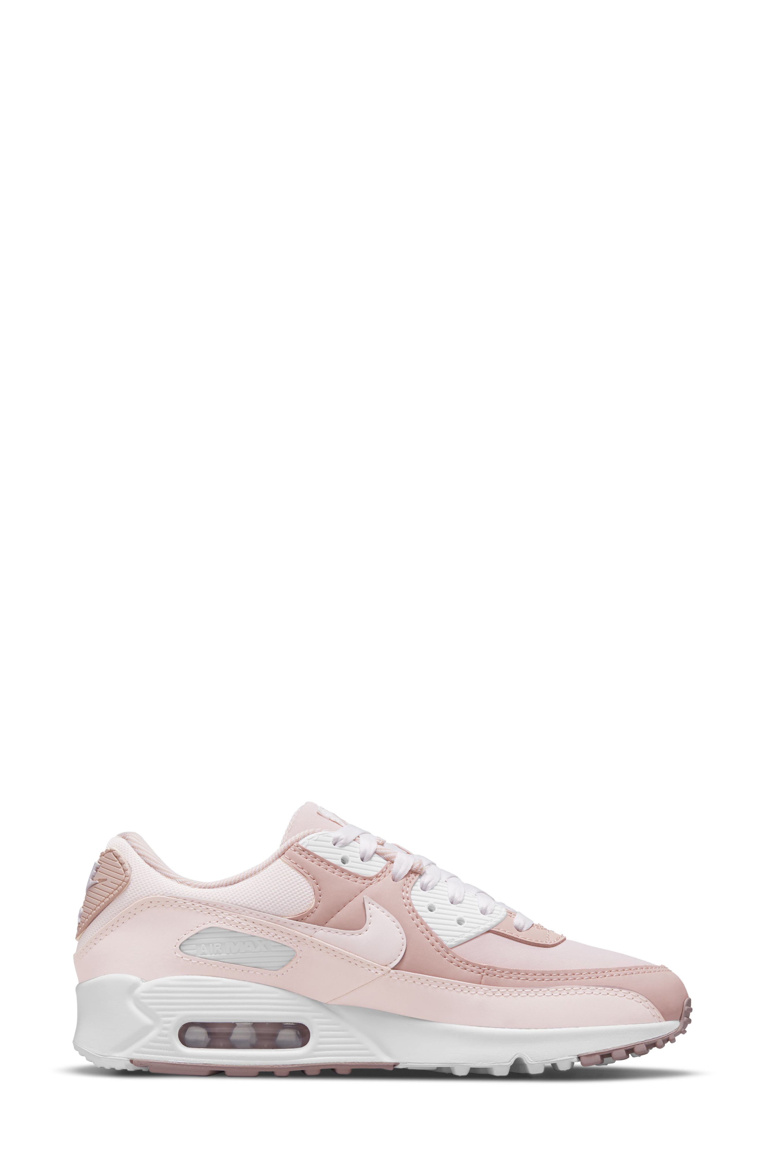 Air Max 90 Sneaker, Alternate, color, BARELY ROSE/ BARELY ROSE/ PINK