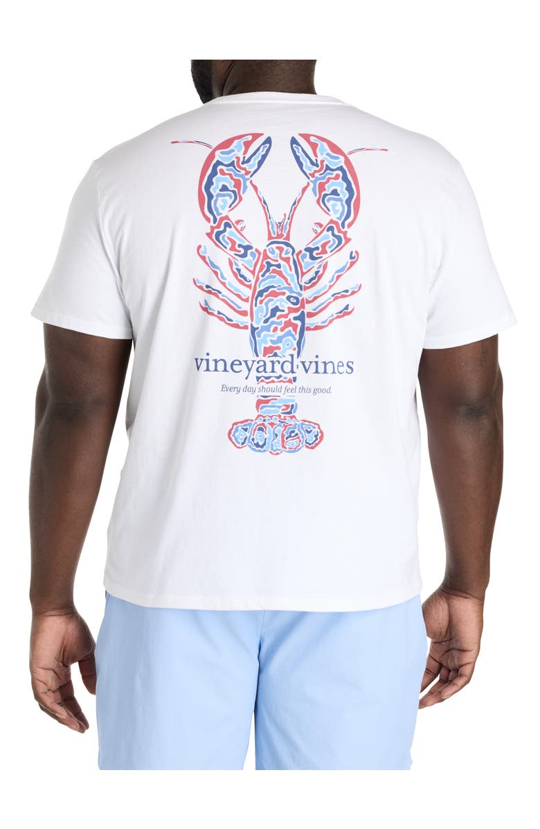 vineyard vines Big & Tall Lobster-Print Graphic Tee, Main, color, White Cap