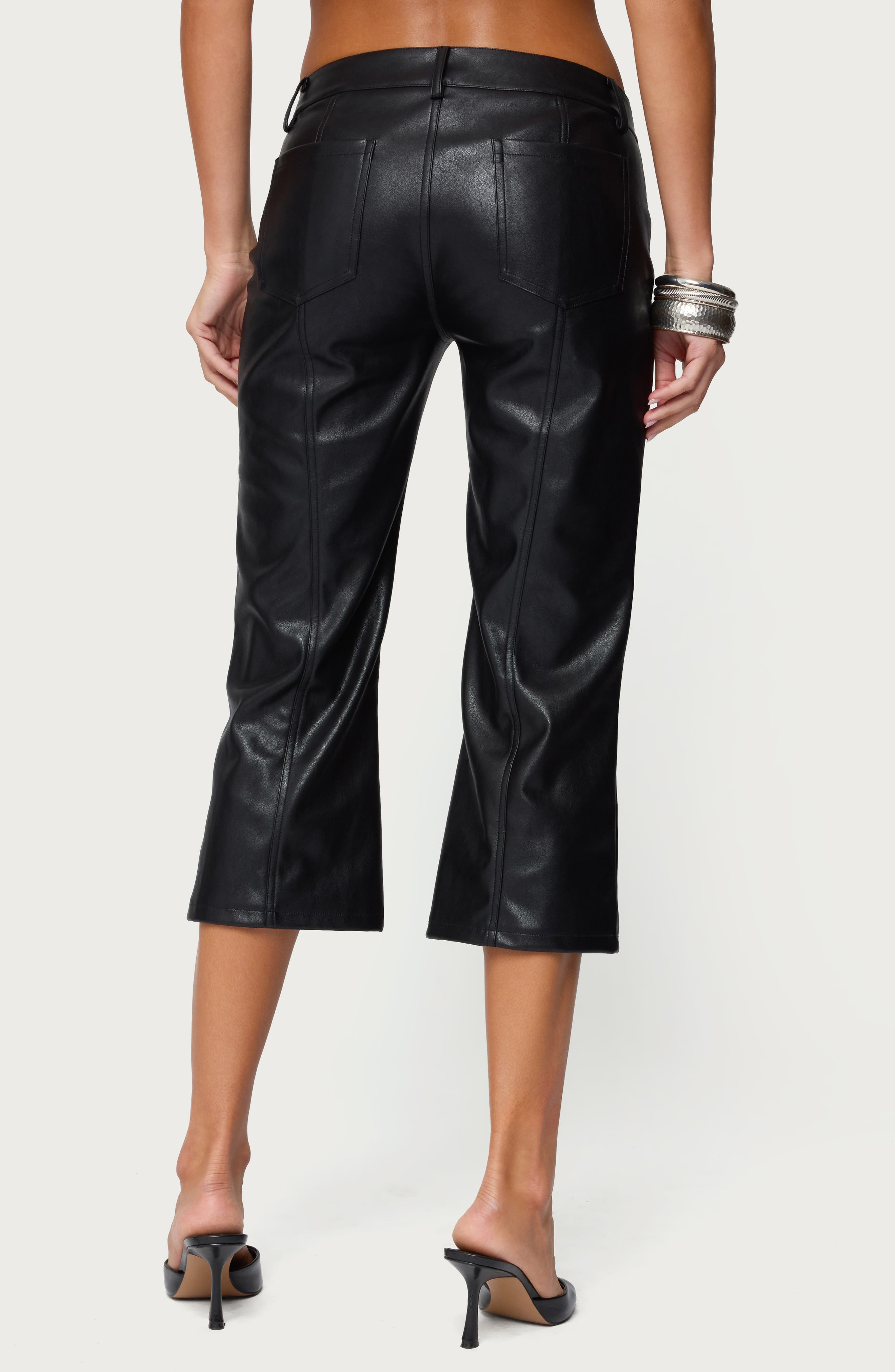 Lexy Faux Leather Capri Pants - image 2