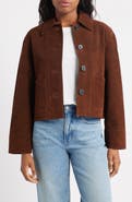 Madewell Boxy Crop Suede Jacket