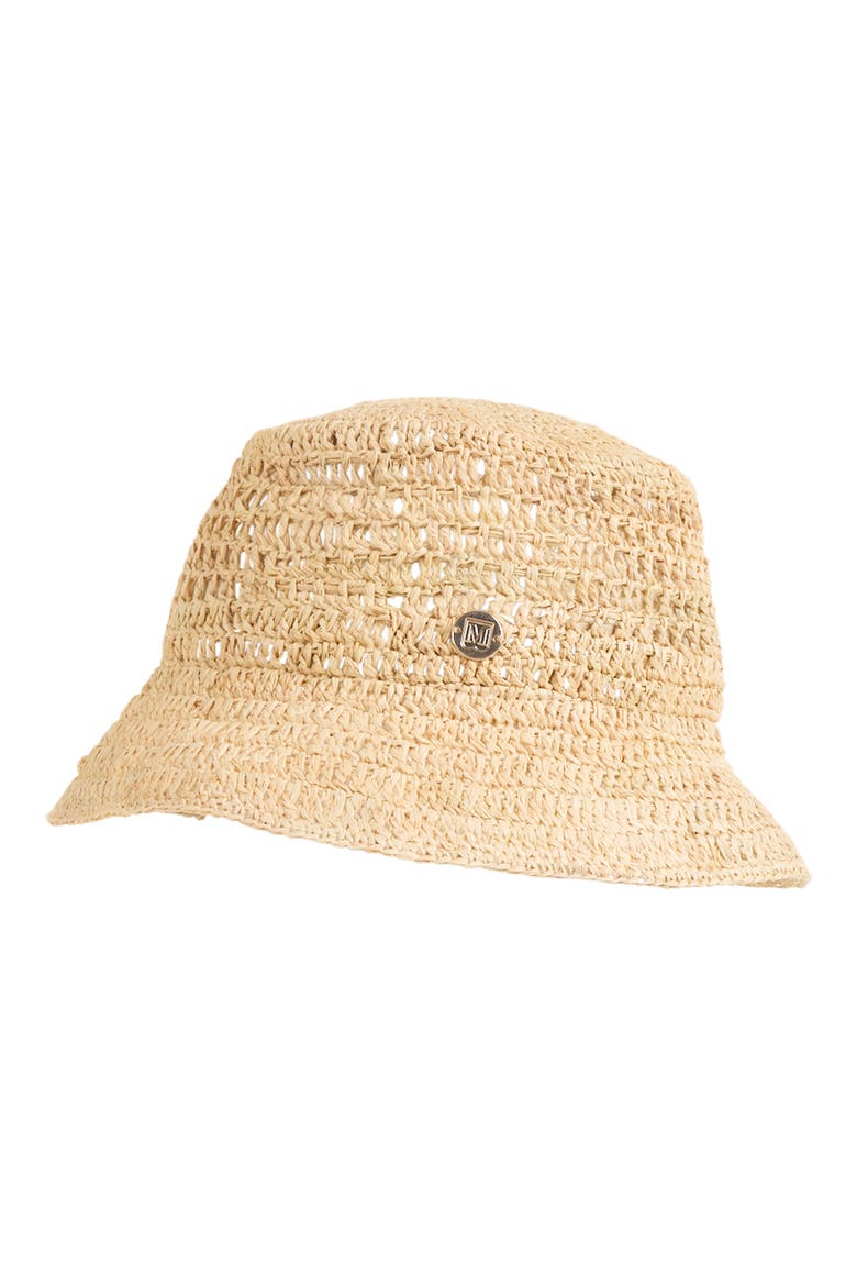 Straw Crochet Bucket Hat, Alternate, color, NATURAL