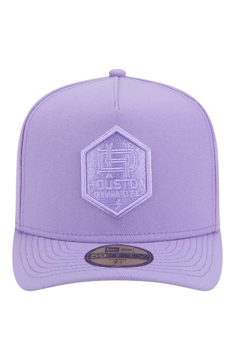 New Era Men's New Era Purple Houston Dynamo FC Color Pack A-Frame 59FIFTY Fitted Hat, Alternate, color, Purple