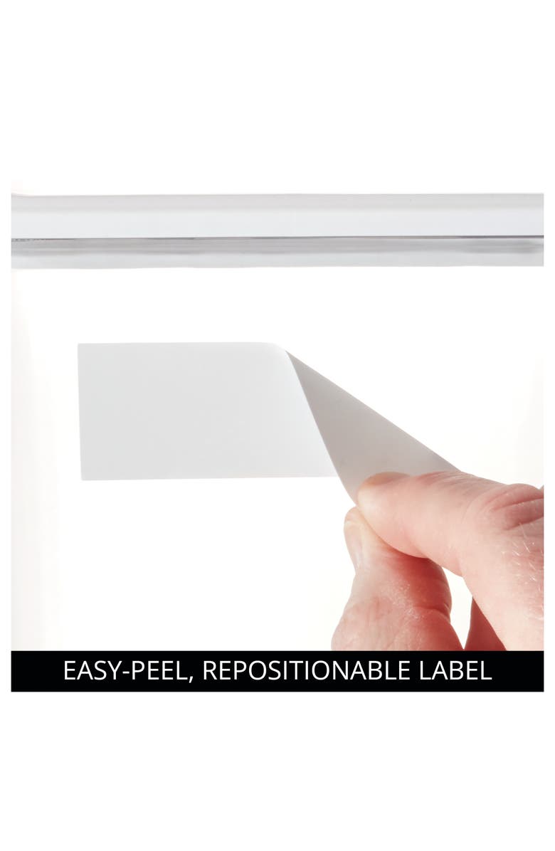 iDesign Small Airtight Canister with Erasable Label - Set of 4 - Clear, Alternate, color, Clear