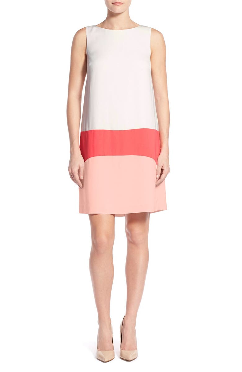 Halogen<sup>®</sup> Colorblock Shift Dress, Main, color, 
