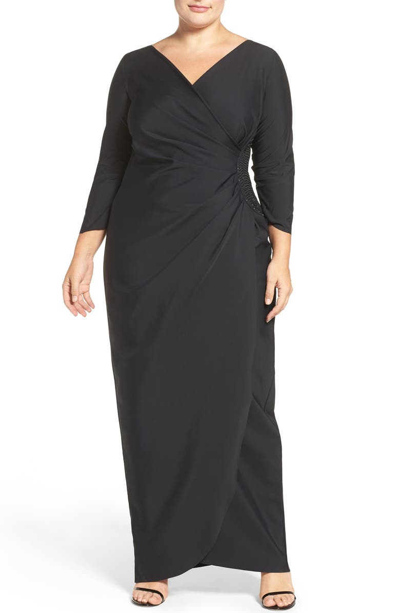 alex evening side ruched dress Alex Evenings main image 1