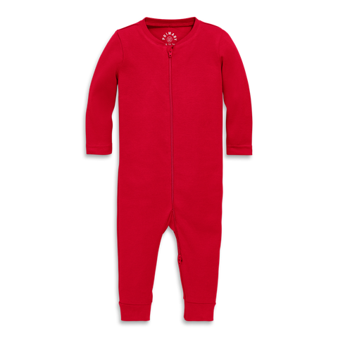 Baby Organic Zip Romper In Solids