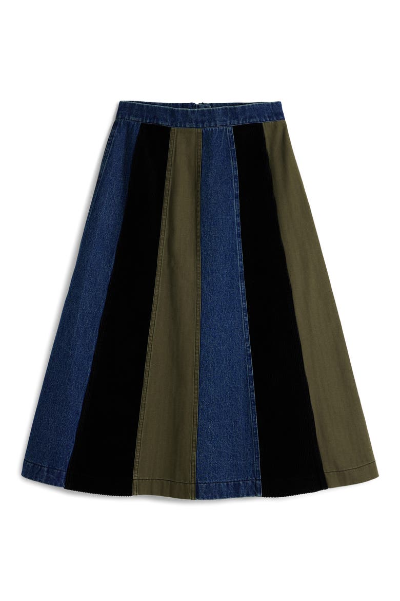 A-Line Panel Skirt, Alternate, color, KHAKI