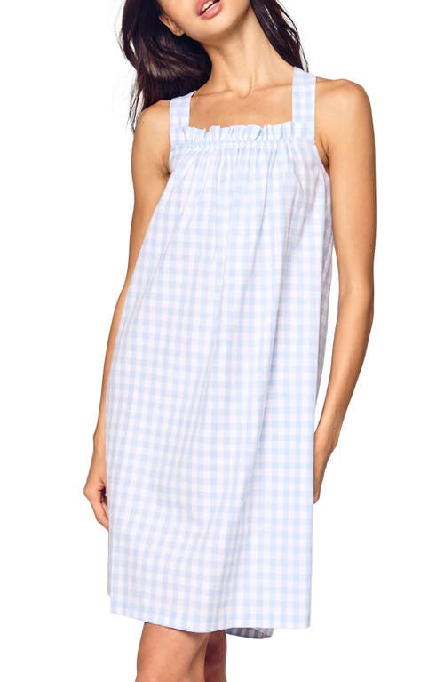 PETITE PLUME PETITE PLUME ANNABELLE GINGHAM BRUSHED COTTON TWILL NIGHTGOWN 