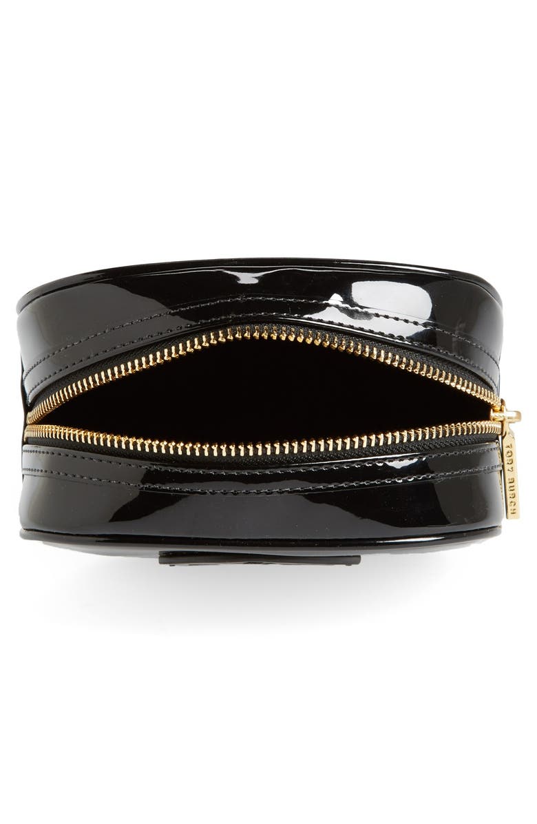 Tory Burch 'Small' Patent Cosmetics Case, Alternate, color,