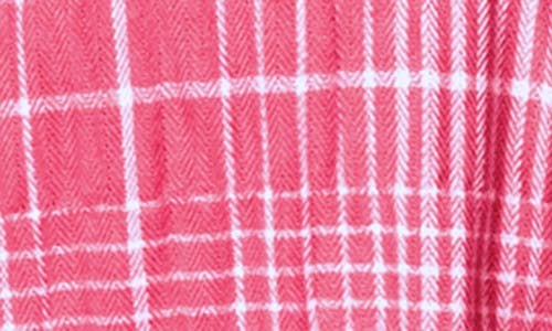 Foxcroft Cici Plaid Non-iron Button-up Tunic Shirt In Pure Pink