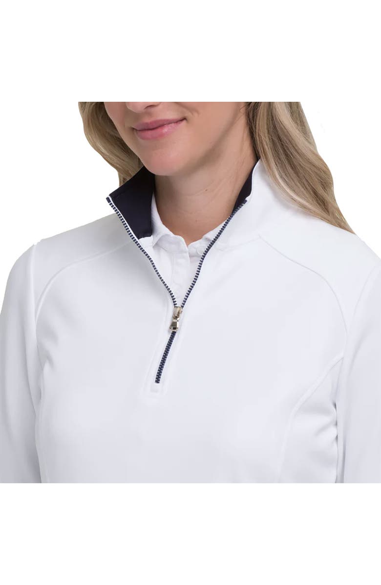 Fairway & Greene Wells Womens Golf Quarter-Zip, Alternate, color, Eclipse/White