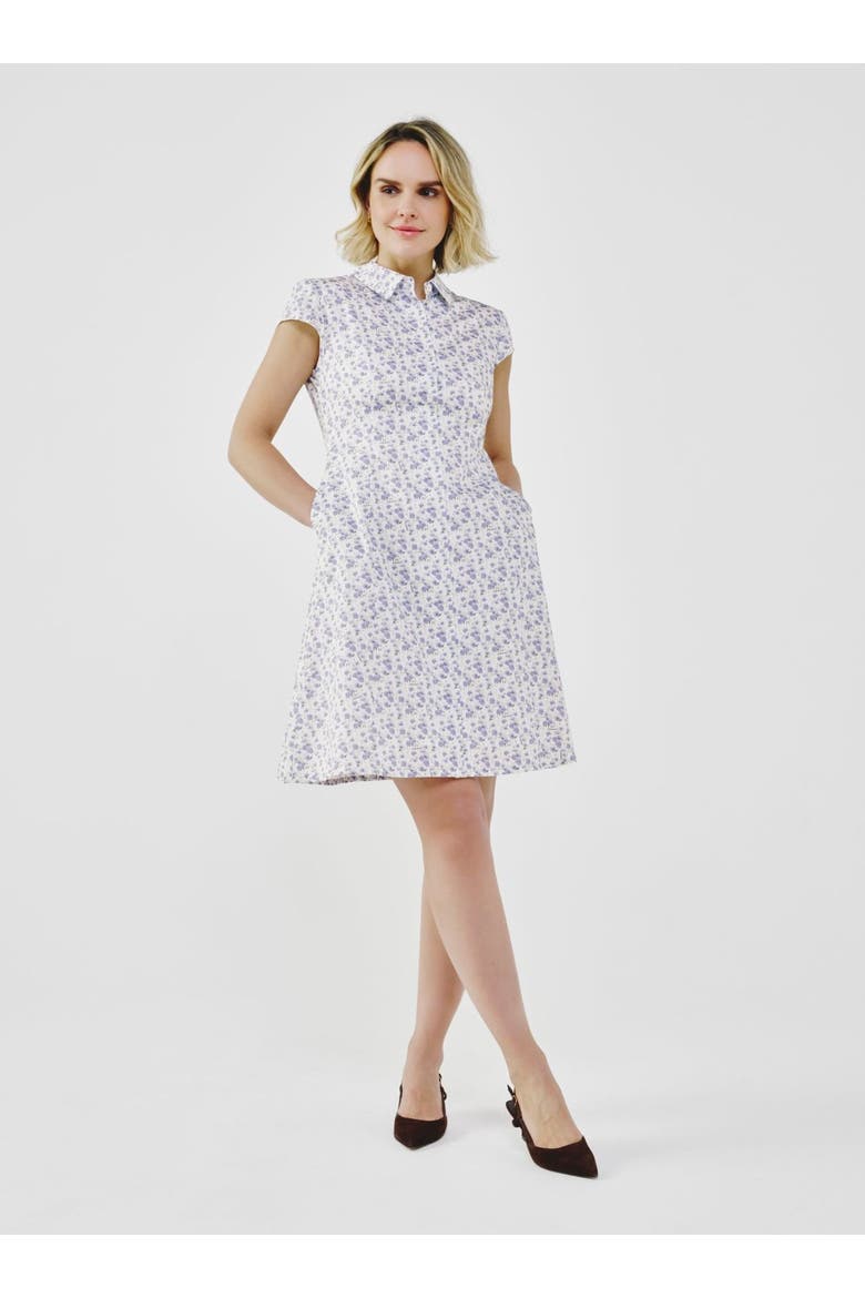 Floral Cotton-Poplin Dress, Main, color, Lilac Floral