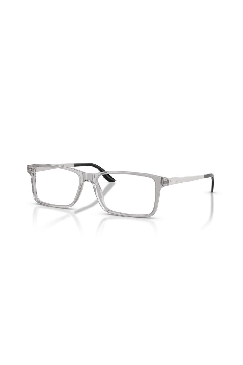 55mm Rectangle optical glasses, Main, color, Grey