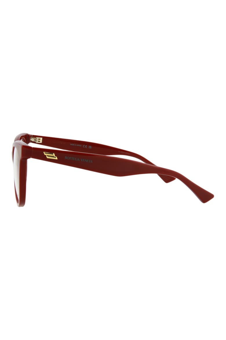 52mm Cat Eye Optical Glasses, Alternate, color, BURGUNDY BURGUNDY TRANSPARENT