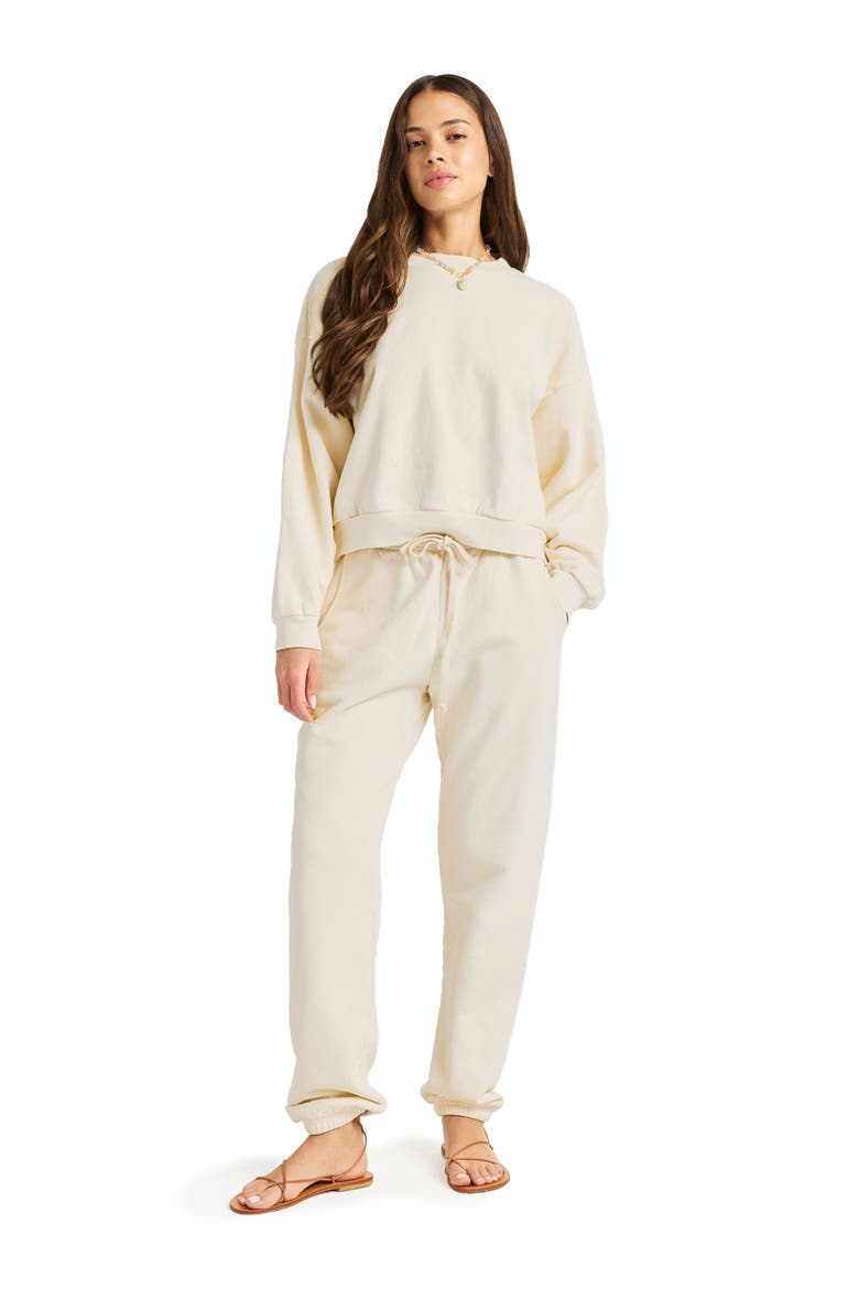 Dawn Classic Cotton Sweatpants, Alternate, color, CREAM