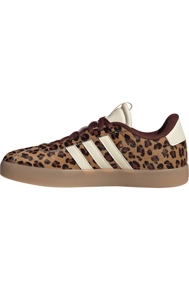 adidas VL Court 3.0 Genuine Calf Hair Sneaker, Alternate, color, Cream White/ Mesa/ Fox Brown