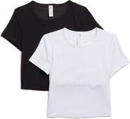 YOGALICIOUS 2-Pack Tara Heavenly Rib Crop T-Shirts