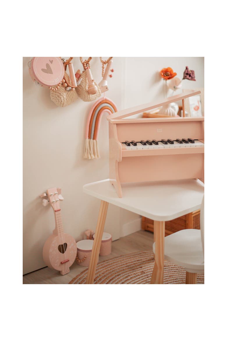 Wooden Piano Pink Musical Instrument Toy, Dragonfly & Nature,3+, Alternate, color, Multicolored