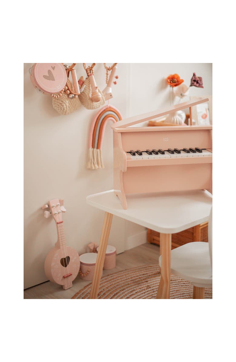Label Label Wooden Piano Pink Musical Instrument Toy, Dragonfly & Nature,3+, Alternate, color, Multicolored