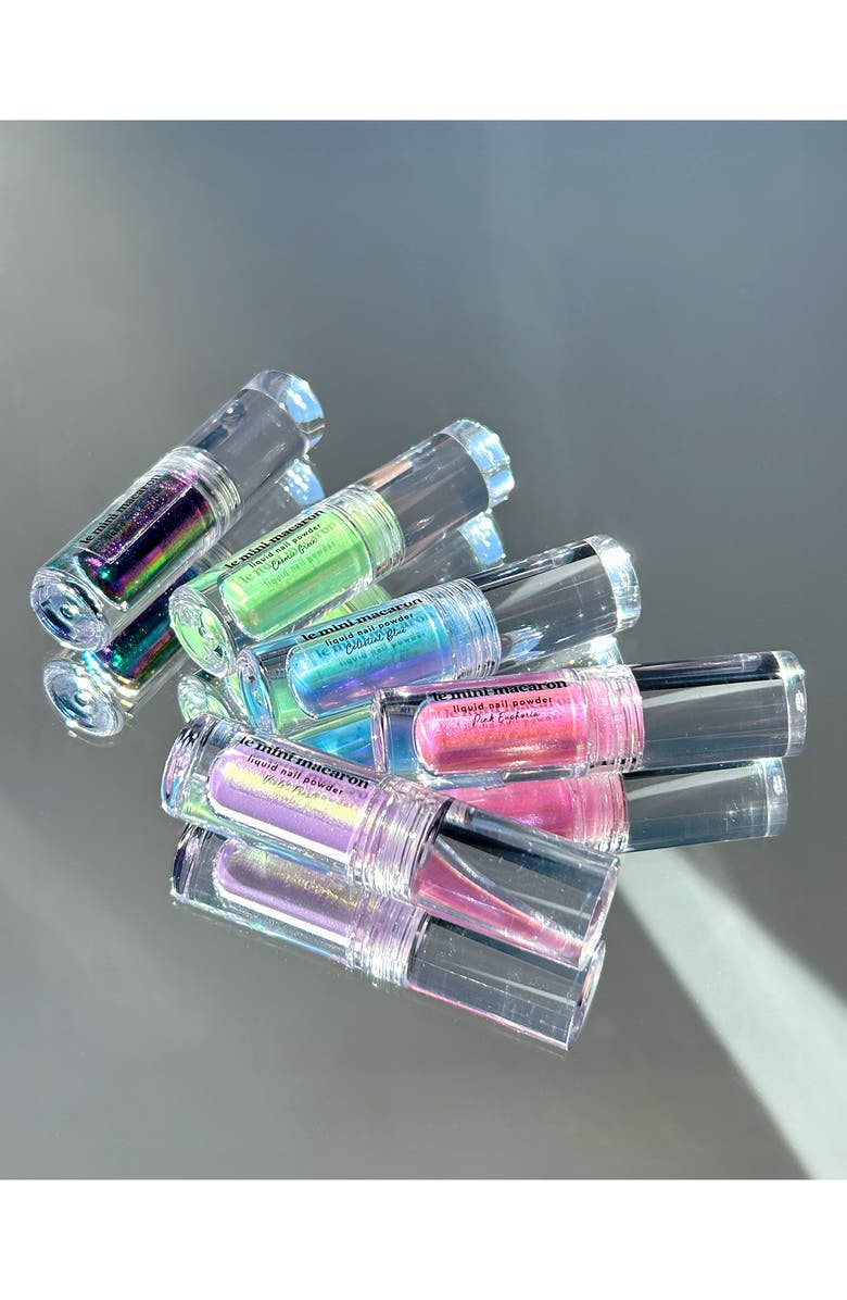 Le Mini Macaron Liquid Nail Powder, Alternate, color, Cosmic Green