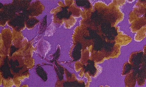 Afrm Tegan Floral Bias Cut Skirt In Purple