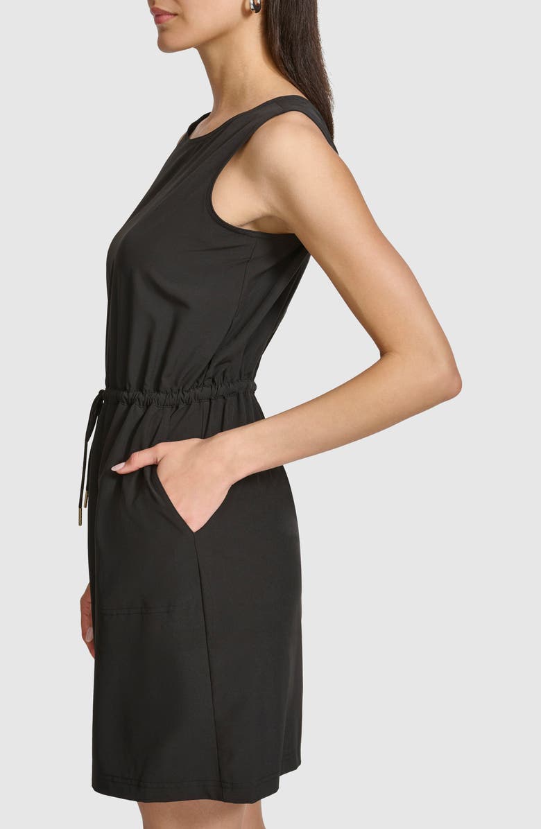 Calvin Klein Commuter Sleeveless Drawstring Waist Sheath Dress, Alternate, color, 