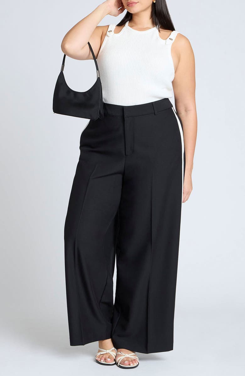 ELOQUII Strappy Rib Tank, Alternate, color, 