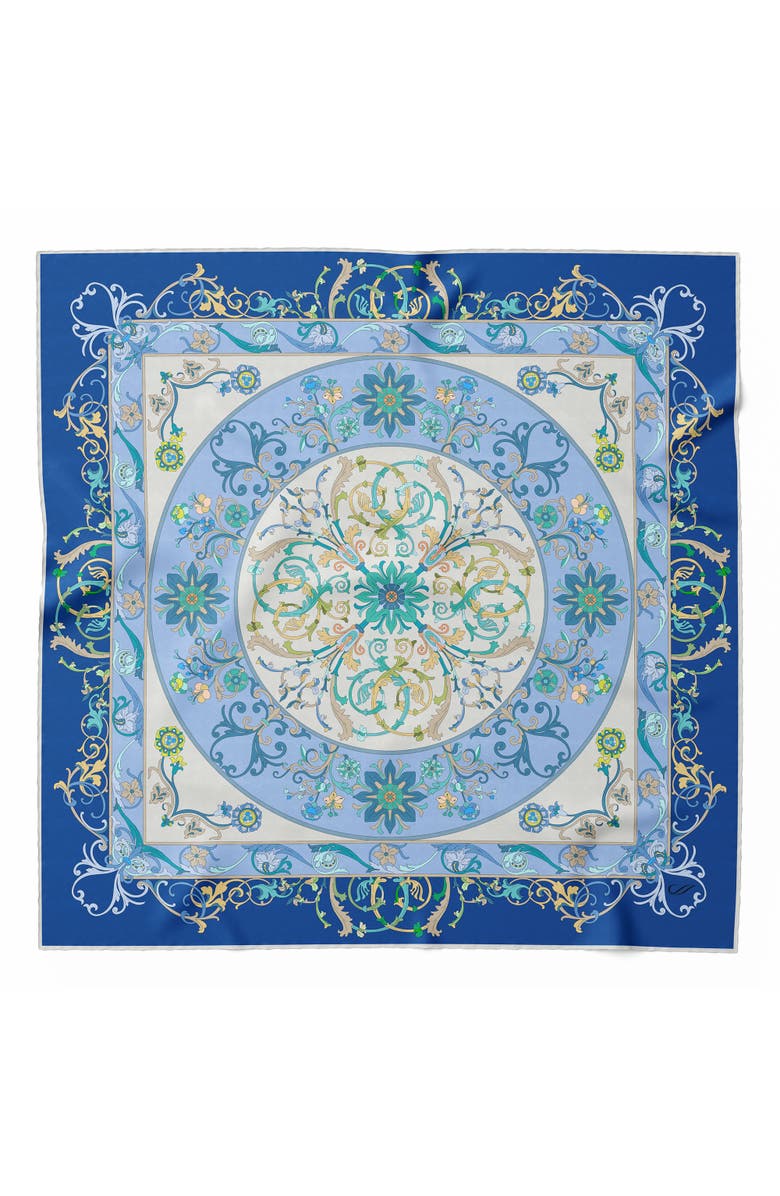 Elizabetta Paulina - Silk Foulard for Women, Main, color, Blue