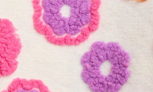 Flapdoodles Kids' Floral Sweatshirt & Flare Leggings Set In White