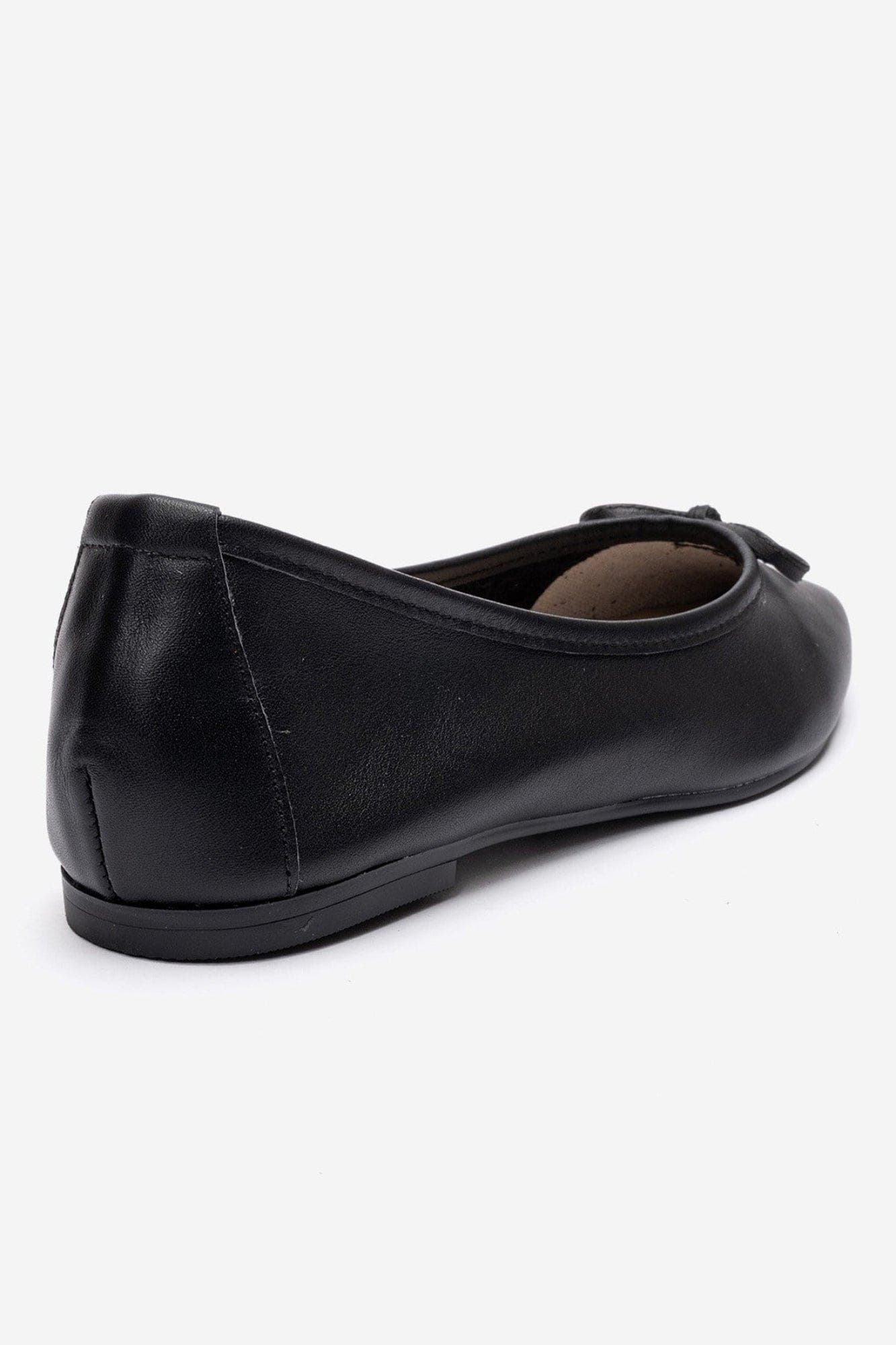 Umiel Leather Bow Ballet Flat, Alternate, color, Black
