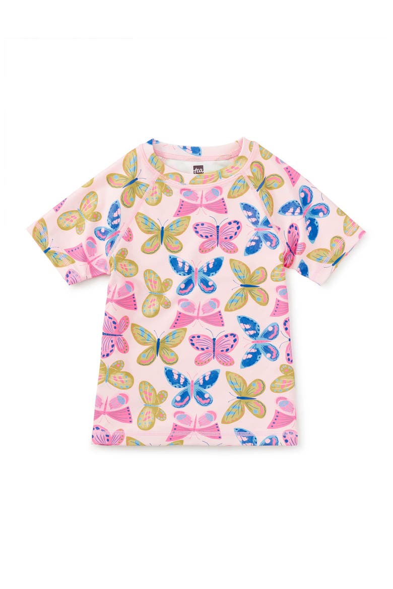 Short Sleeve Rash Guard, Main, color, Flutter Fiesta