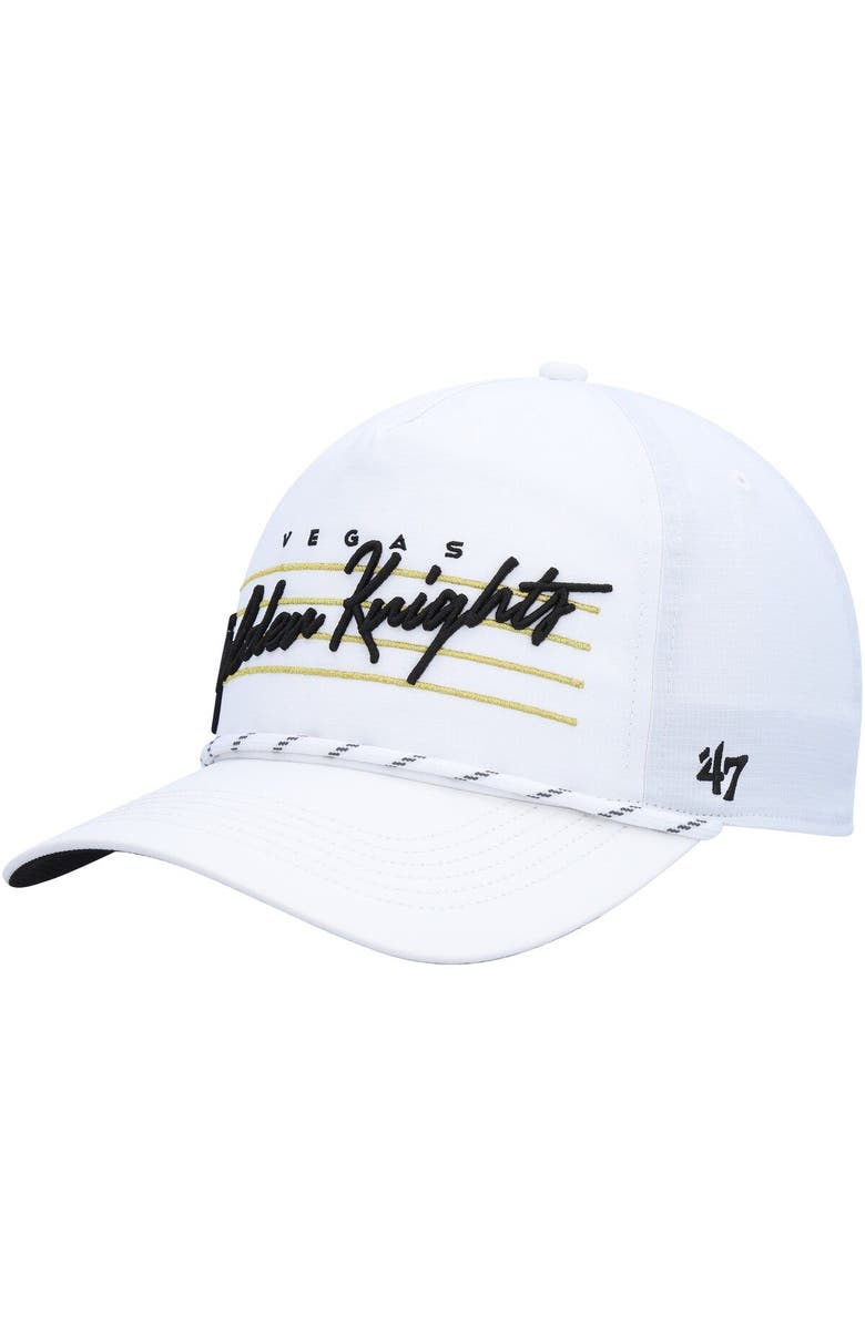 '47 Men's '47 White Vegas Golden Knights Downburst Hitch Snapback Hat, Main, color, White