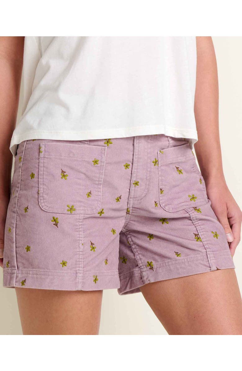Toad & Co Women's Coaster Cord Short, Alternate, color, Faded Lilac Embroidery
