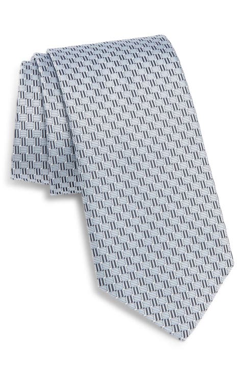 Geometric Silk Tie