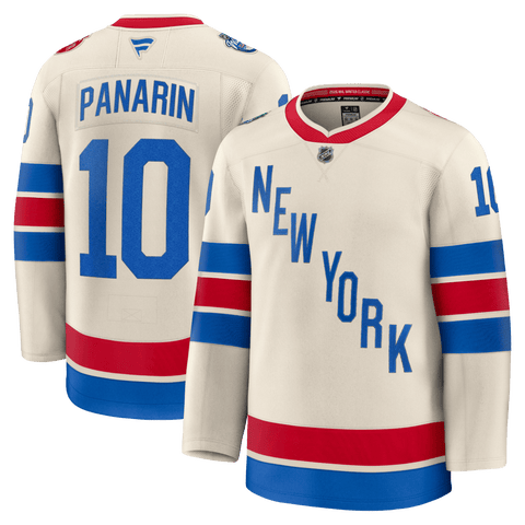 Men's Fanatics Artemi Panarin Beige New York Rangers 2026 NHL Winter Classic Premium Jersey