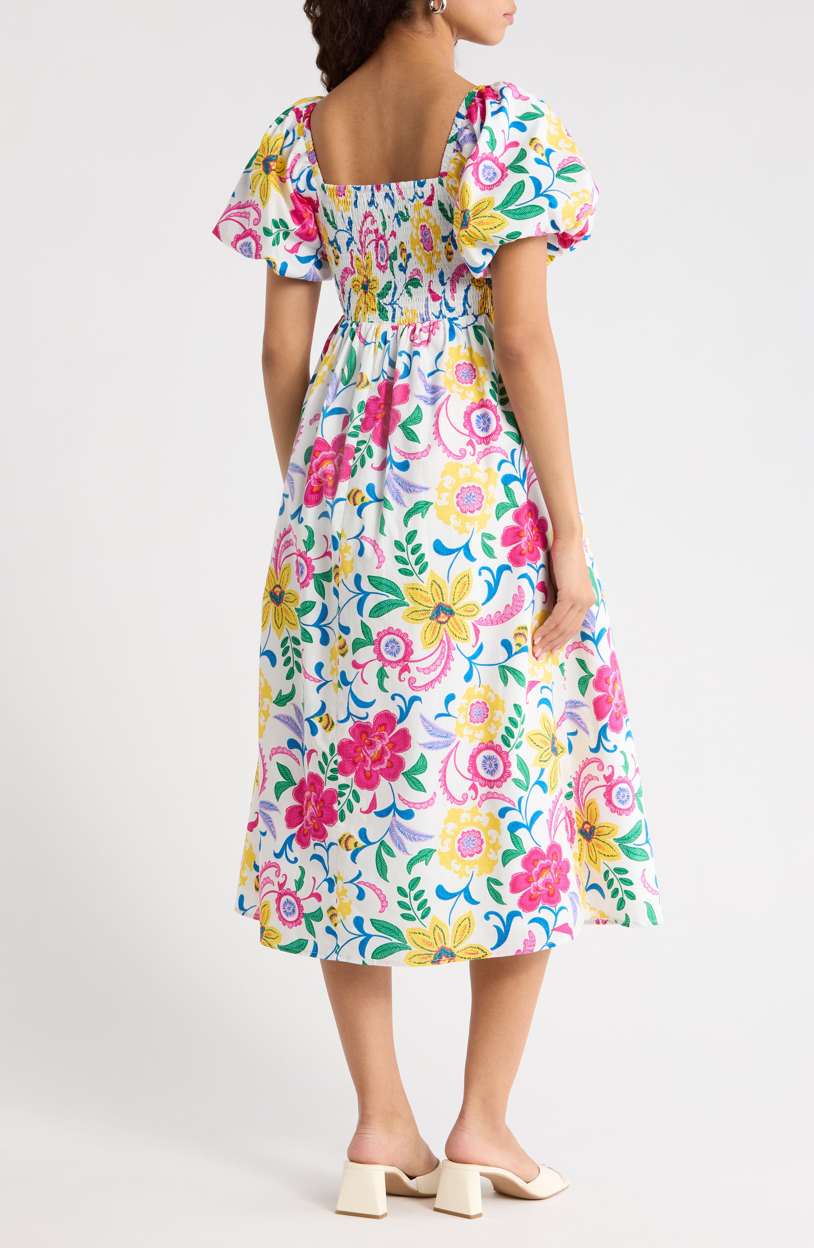 Kress Floral Maray Smocked Midi Dress - image 2
