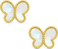Lily Nily Kids' Mother-of-Pearl Butterfly Stud Earrings