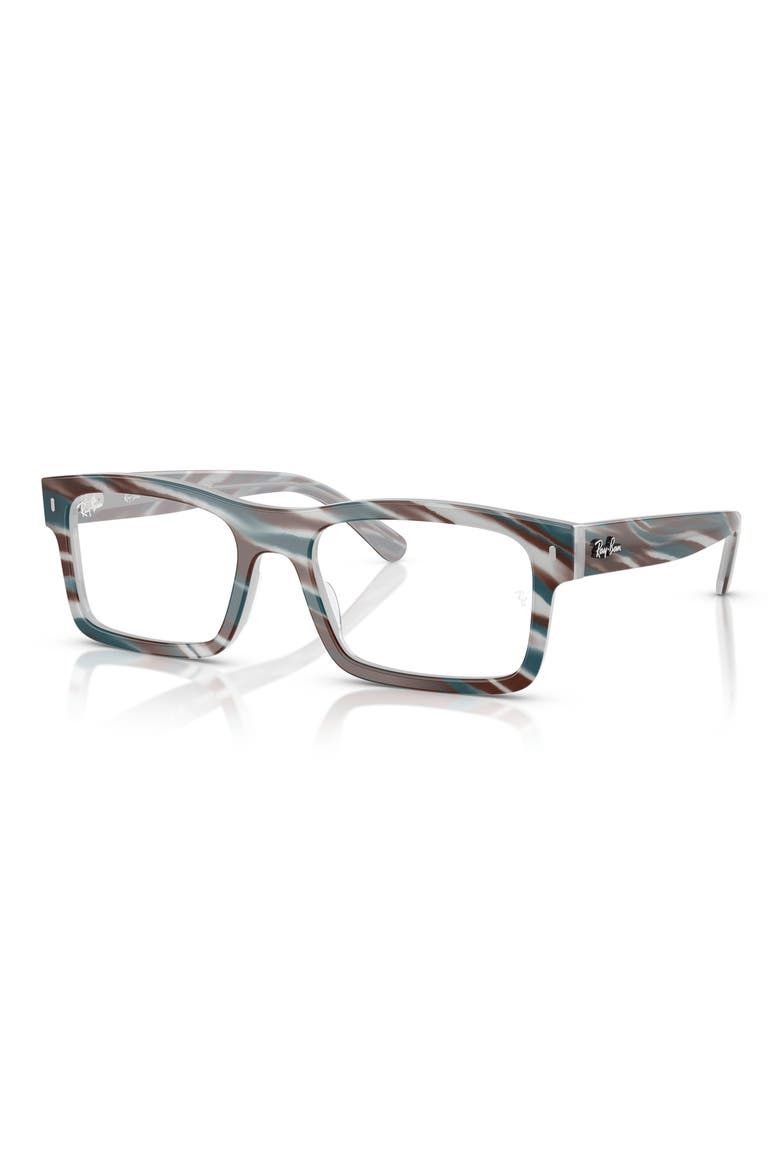 RB5435 54mm Rectangle Optical Glasses, Alternate, color, LIGHT BLUE