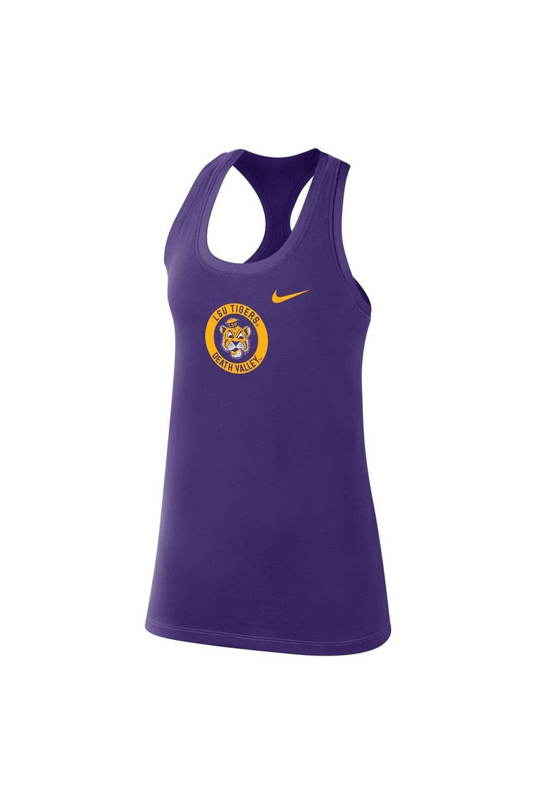 Women's Nike Purple LSU Tigers Modern Circle Racerback Tank Top, Alternate, color, Purple