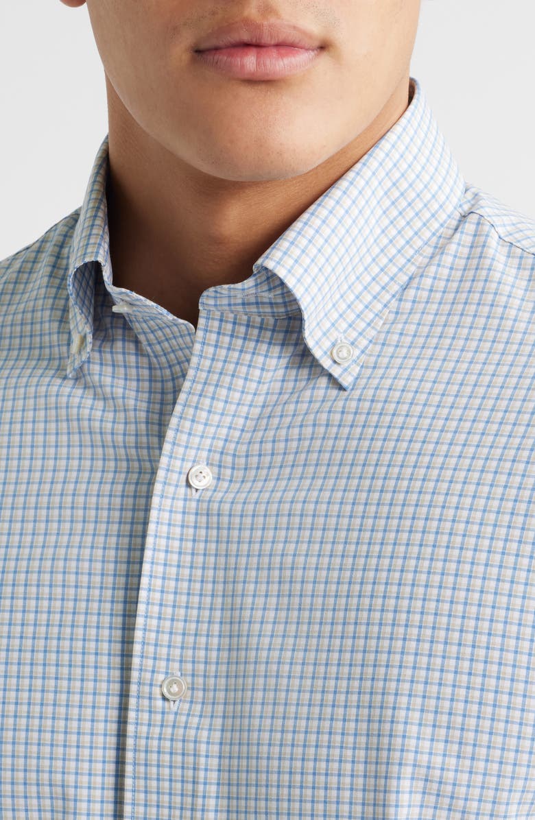 Peter Millar Crown Crafted Rollins Performance Poplin Sport Shirt, Alternate, color, Fountain Blue